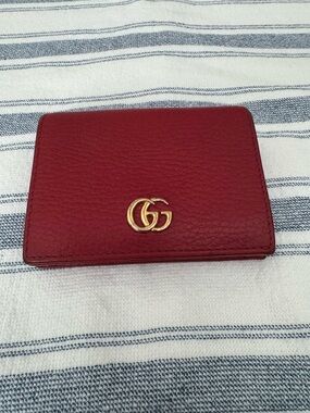 Gucci Red Leather GG Wallet